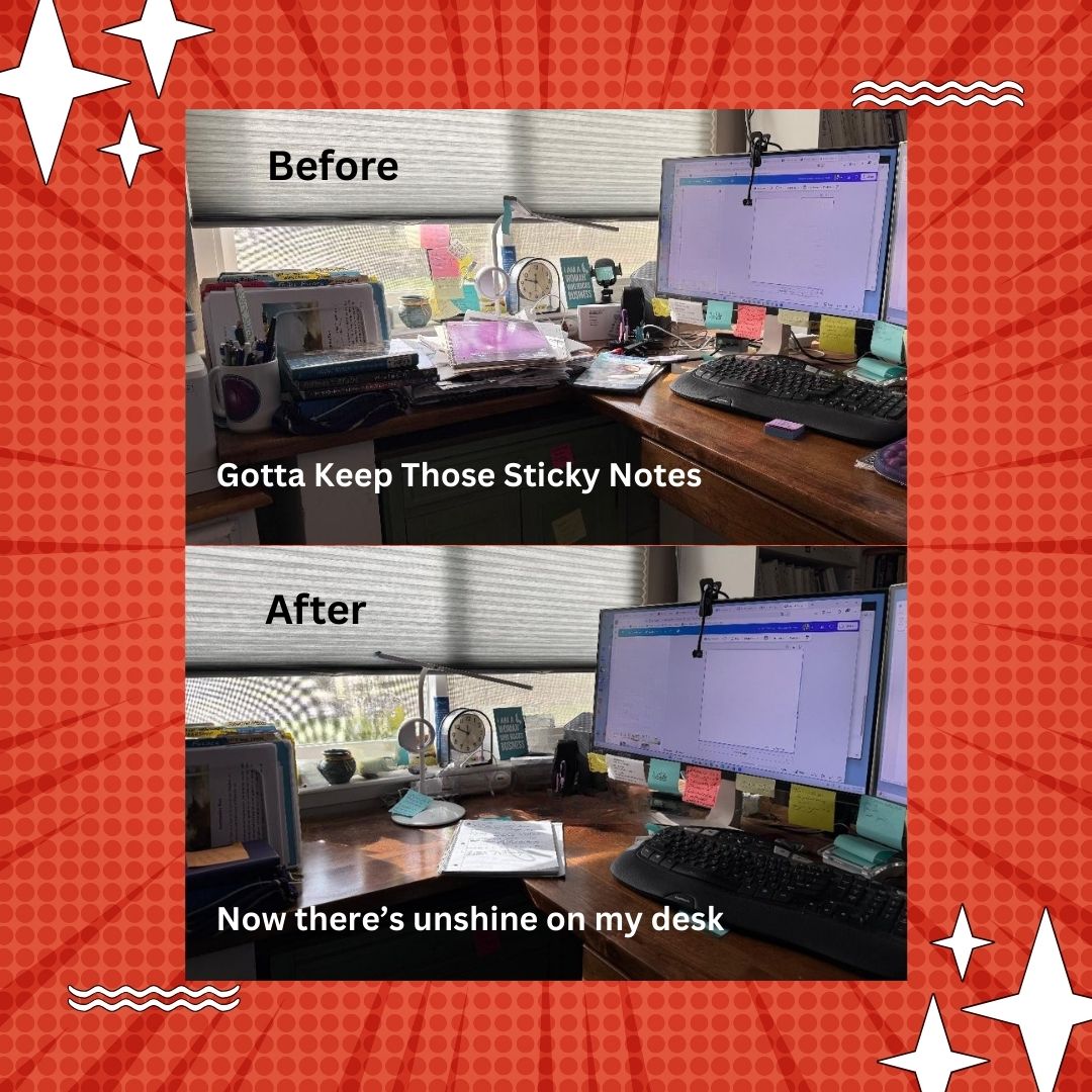 Clearing up my writing space